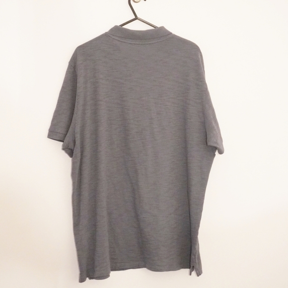 VINCE Silver/Gray Slub Cotton Casual Polo/Shirt - Picture 5 of 6